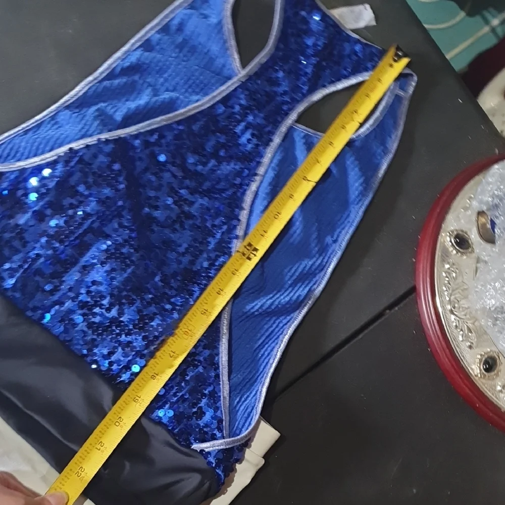 Kids Teen Blue and Silver Sequin Costume